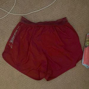 Maroon womens loose shorts